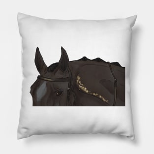 Bay Fox Hunter Watercolor with Gold Foil Pillow