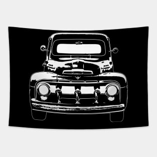 White Classic F100 F1 Pickup Sketch Art Tapestry