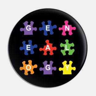 Genealogy Jigsaw Puzzle Pieces Pin