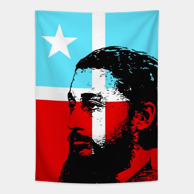 Ramon Betences and Lares Flag Tapestry by Art y Son con Tania