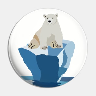 Polar bear on iceberg Pin
