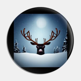 Christmas reindeer design Pin