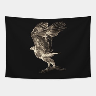 Eagle Preparing for Take-off Motivational Tapestry