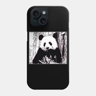 Purple Panda Stamp Phone Case