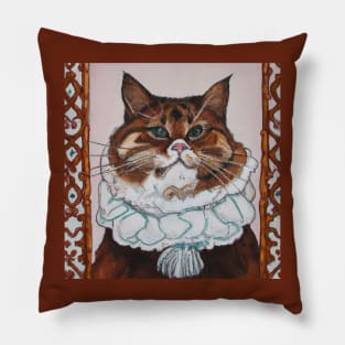 Fancy Renaissance Cat Pillow