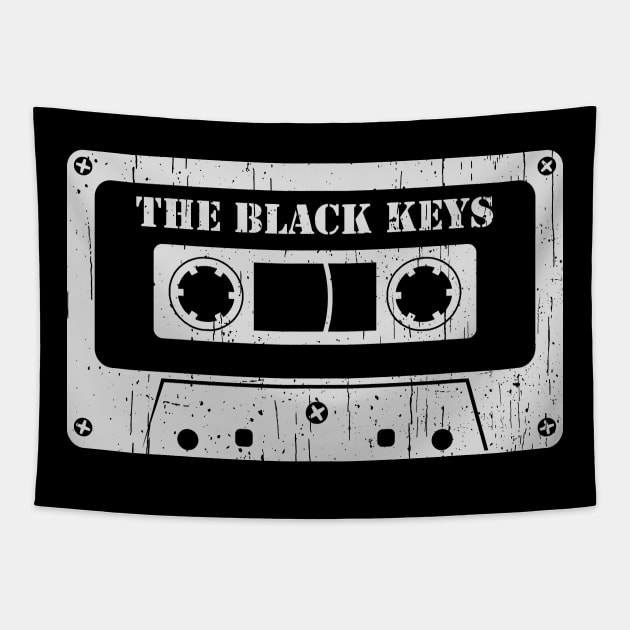 The Black Keys - Vintage Cassette White Tapestry by FeelgoodShirt