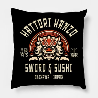 Hattori Hanzo Sword And Sushi Pillow