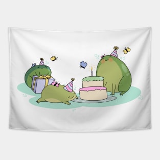 Party Frogs Tapestry