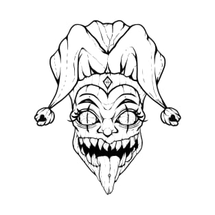 Cracked Jester (Lineart) T-Shirt