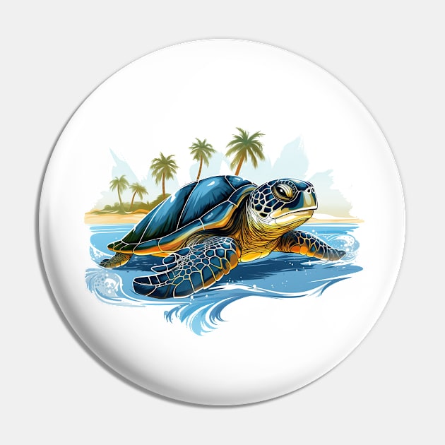 Green Sea Turtle Pin by zooleisurelife