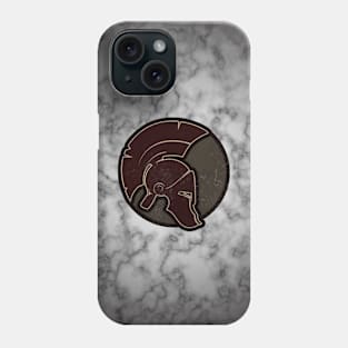 Spartan Greek Helmet on Marble Phone Case