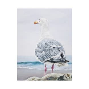 All I Survey - Western Gull beach painting T-Shirt