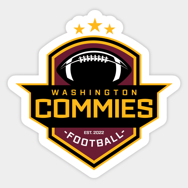 Commie Football - Washington Football Team - Sticker