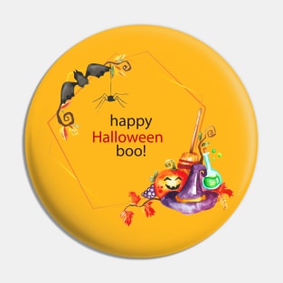 Happy Halloween Boo Pin