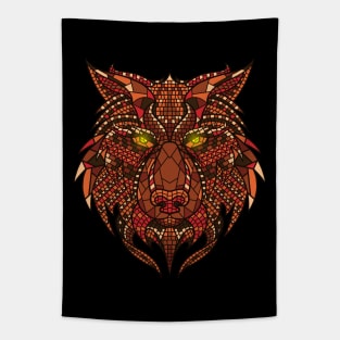 Wolf Mosaic Tapestry