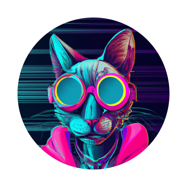 Cyberpunk cat by Perryfranken