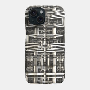 White Lines Mandlebulb Fractal Phone Case