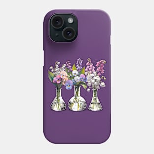 Lab Flasks and Pansies Phone Case