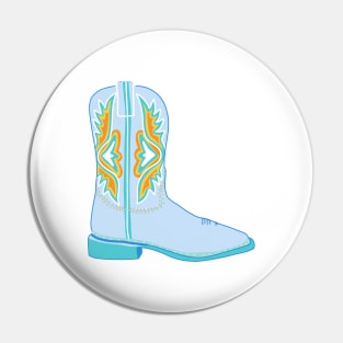 Cowgirl Boots (light blue) Pin