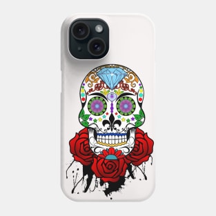 Sugar Skull and Roses Phone Case