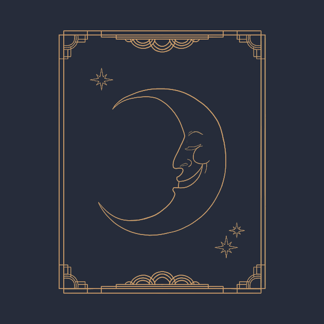 art deco moon by littlemoondance