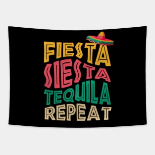 Fiesta Siesta Tequila Repeat Cinco de Mayo Tapestry