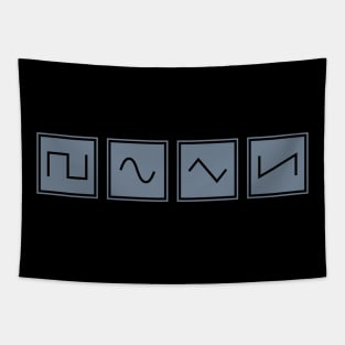 Synthesizer Waveforms Grey Tapestry