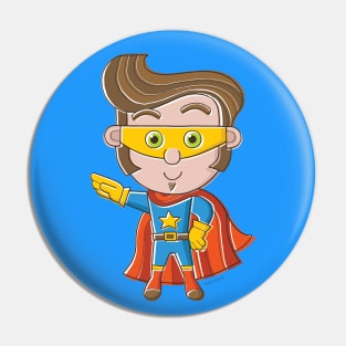 Superhero Cartoon Pin