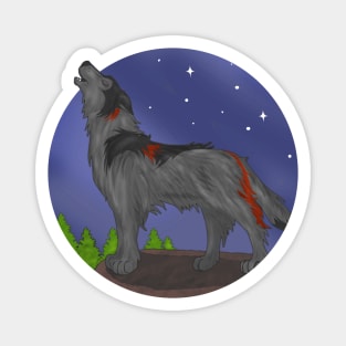 Howling Wolf Magnet