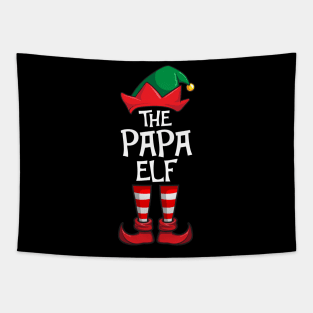 Papa Elf Matching Family Christmas Dad Tapestry