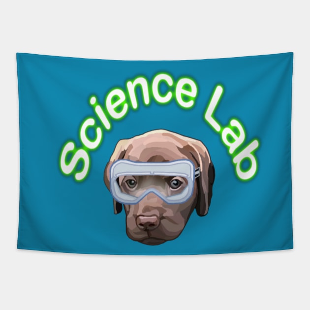 Science Lab Brown Labrador Puppy Dog Tapestry by Art by Deborah Camp