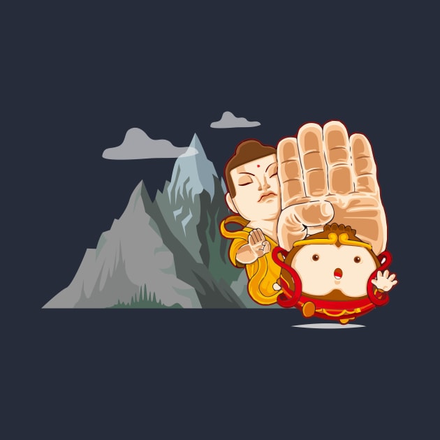 Little Monkey King ran away on the cloudy mountain peak by AlbertoTand