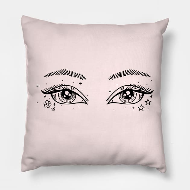 Angel eyes Pillow by SuperrSunday