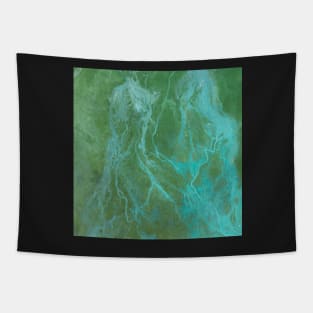 Blue and Green Color Abstract Painting Tapestry