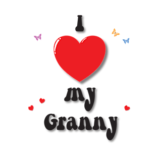 I love my granny doodle hand drawn design T-Shirt