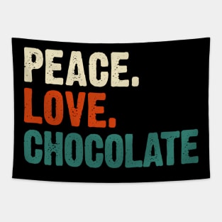 Peace Love Chocolate Mother Father Cacao Tapestry