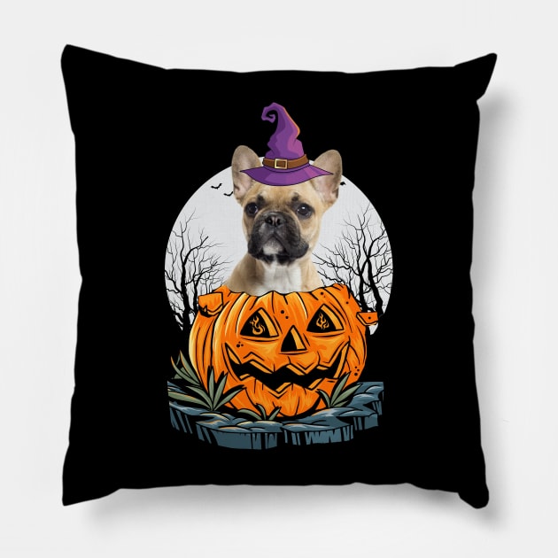 Funny French Bulldog Dog Halloween Costume for Dog Lover Gifts Pillow by CoolTees