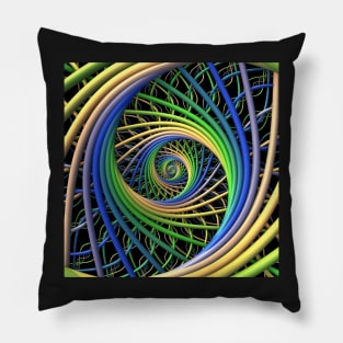 Helix and Spirals in Three Dimensions Pillow