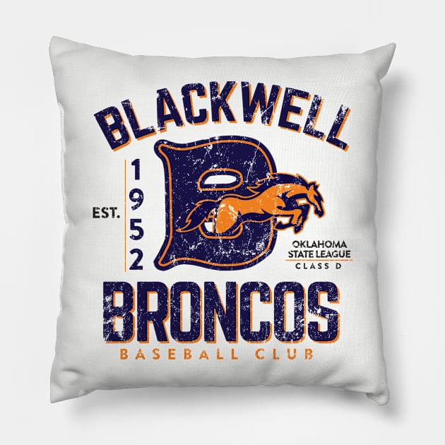 Blackwell Broncos Pillow by MindsparkCreative