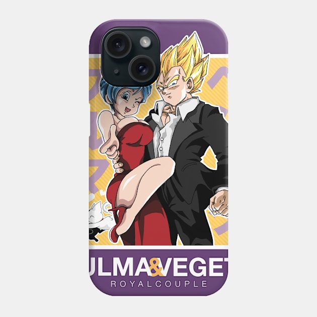 Vegeta & Bulma - Yellow Phone Case by guillaumeguerillot