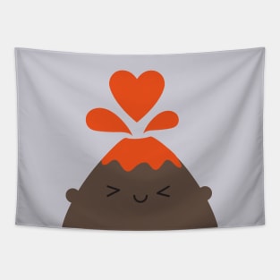 I Lava You Kawaii Volcano Tapestry