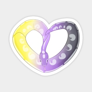 Ball Python Heart (NB Pride Design) Magnet