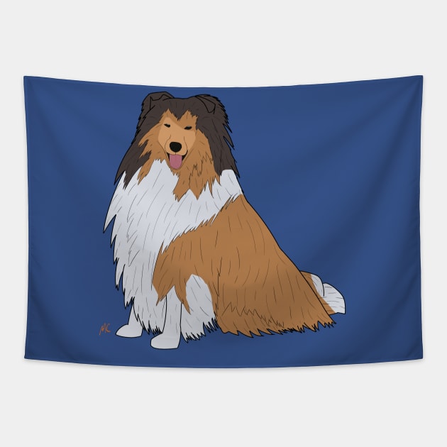 Collie Tapestry by AMCArts