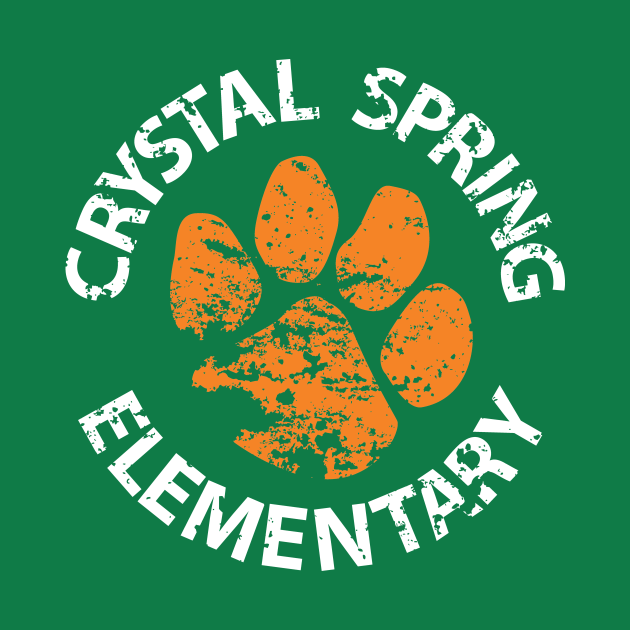 Crystal Spring Elementary Orange Logo Orange Paw TShirt TeePublic