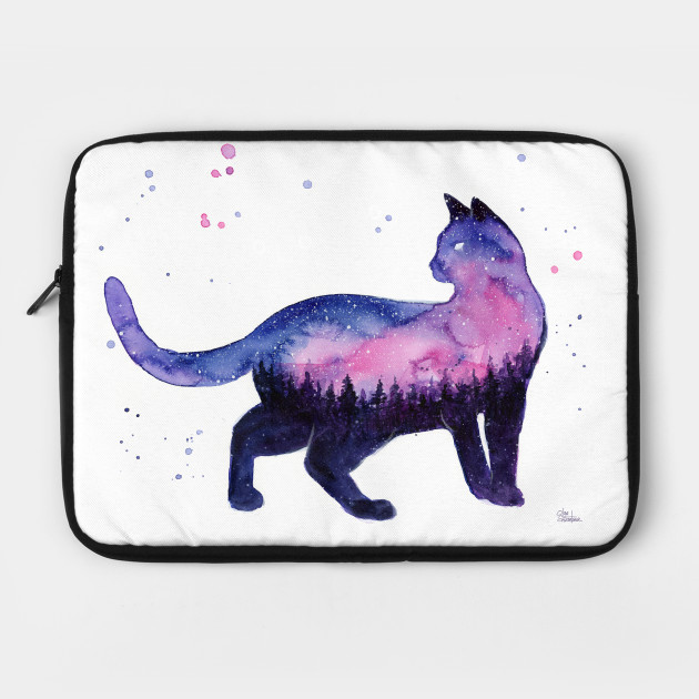 Galaxy Forest Cat Cat Laptop Case Teepublic