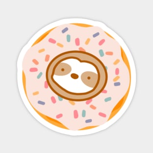 Cute Glazed Donut Sloth Magnet