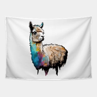 Alpaca Llama Colordrops Tapestry