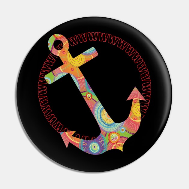 W anchor Pin by TeeText