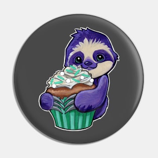 Cupcake sloth Pin