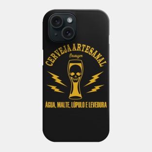 Cerveja Artesanal, Skull Gold Phone Case
